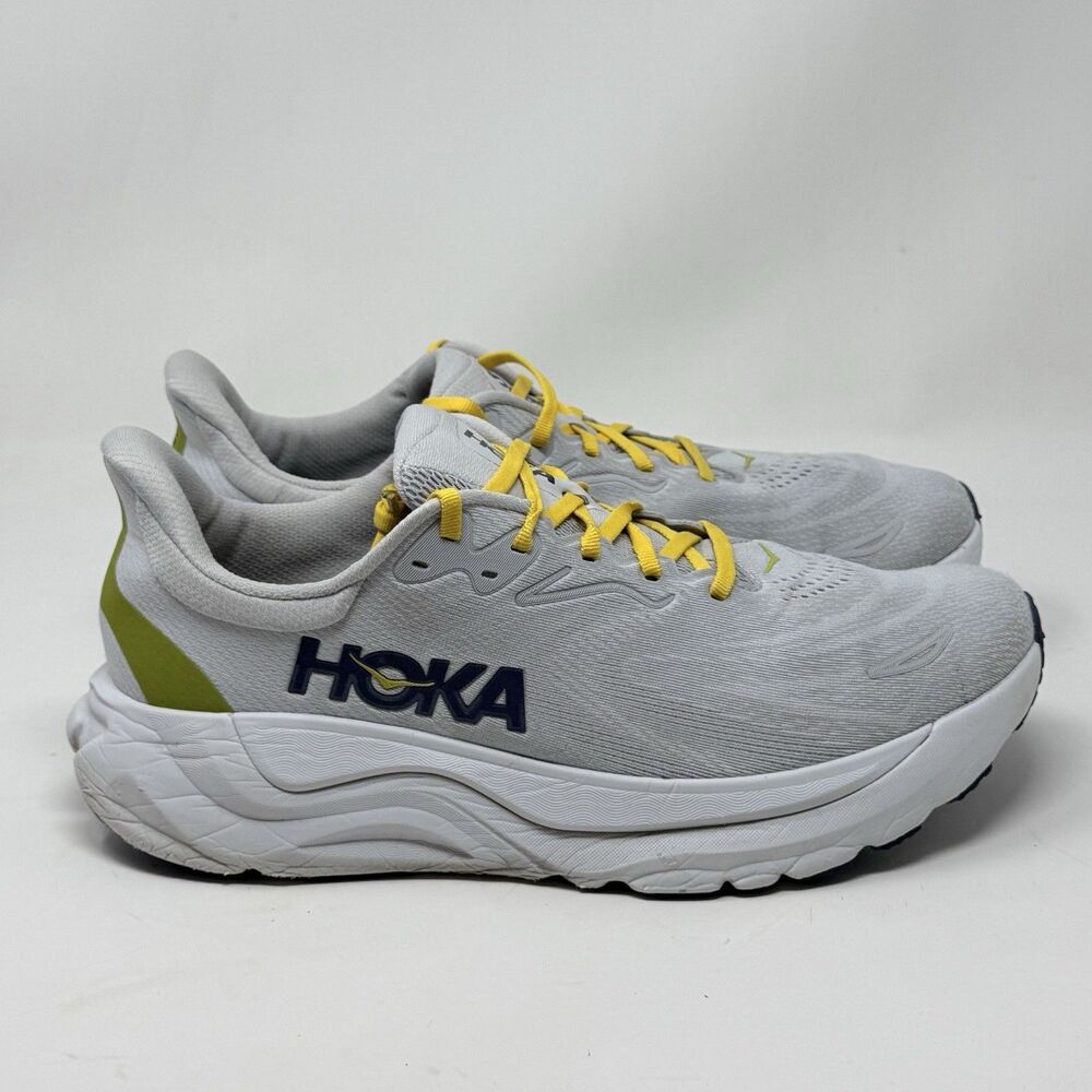Hoka One One Arahi 8 Shoes Mens 11.5 D Gray Blue Lightweight Running Sneakers
